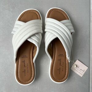 White Women’s Leather Sandals by Mila Paoli